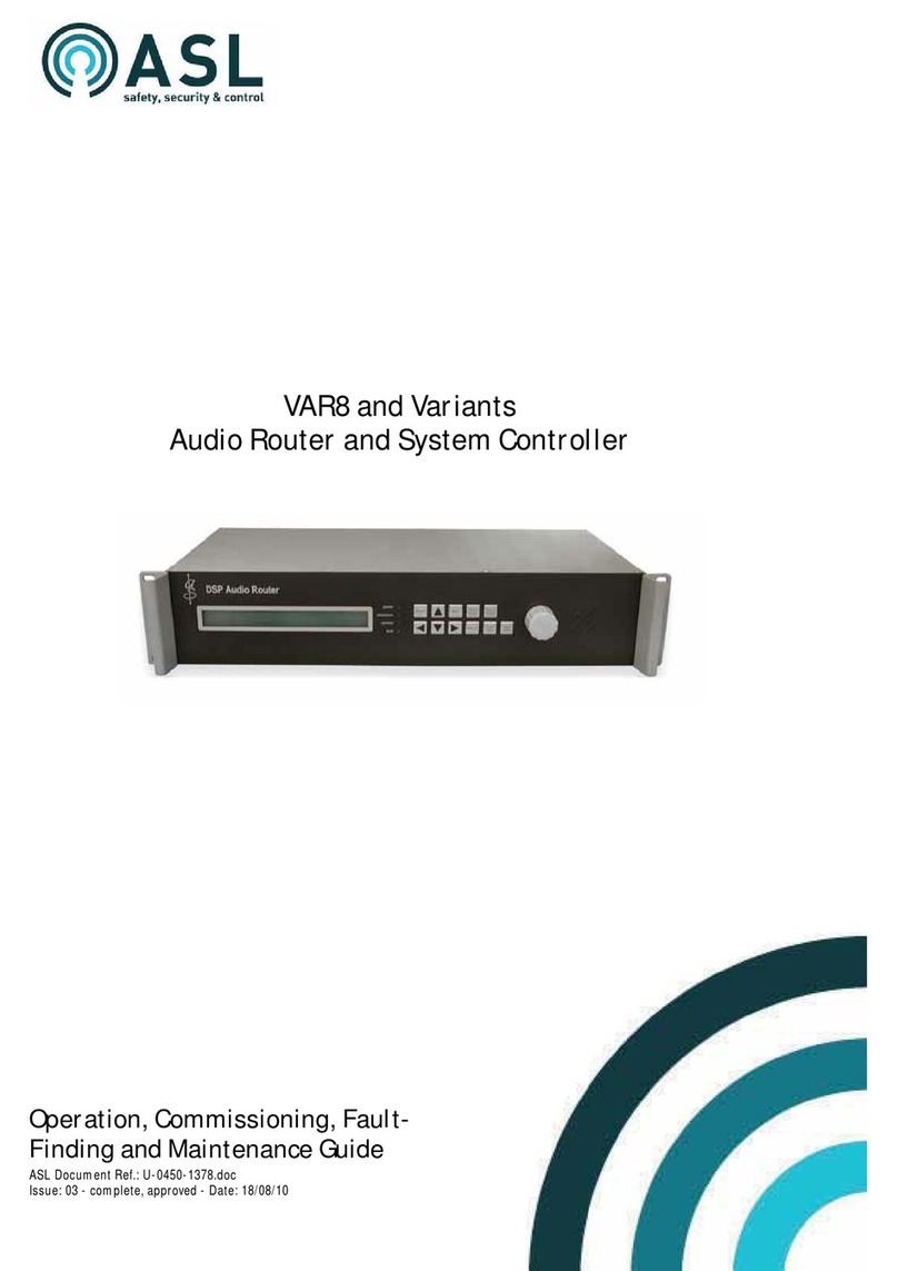 ASL INTERCOM VAR8 Instruction Manual