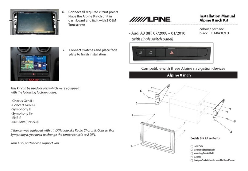 Alpine KIT-8A3F/FD User manual