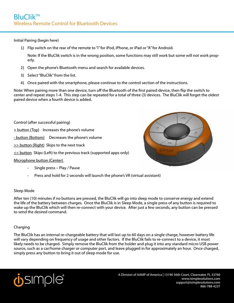Simple BluClik User manual