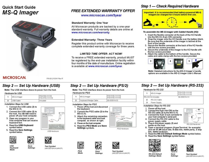 Microscan MS-Q User manual