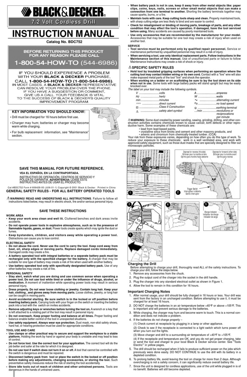 Black & Decker BDC752 User manual