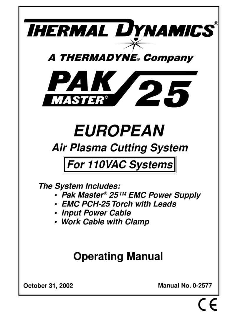 Thermal Dynamics Pak Master 25 User manual