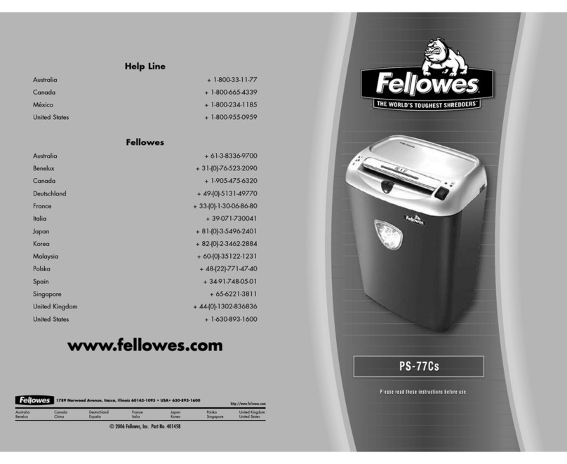 Fellowes Powershred PS-77Cs User manual