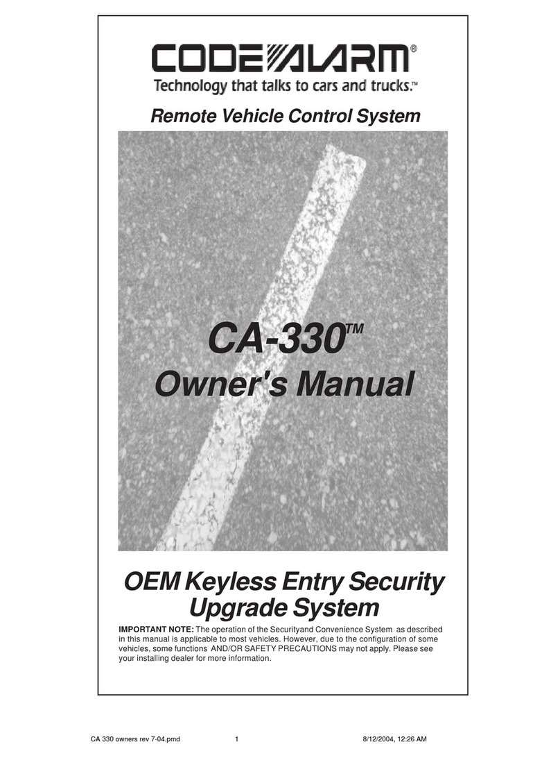 Code Alarm CA-330 User manual