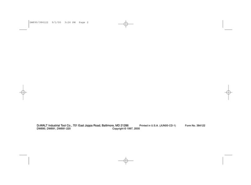 DeWalt DW890 User manual