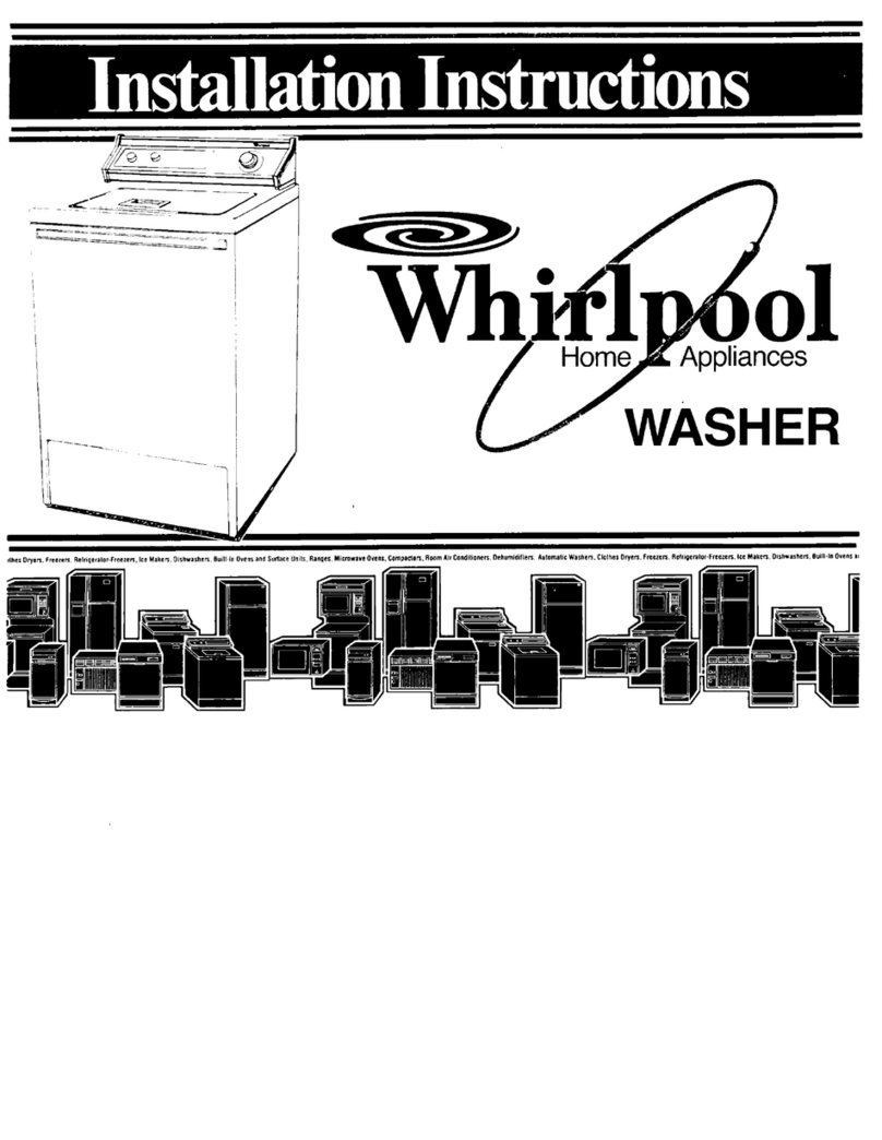 Whirlpool WASHER User manual
