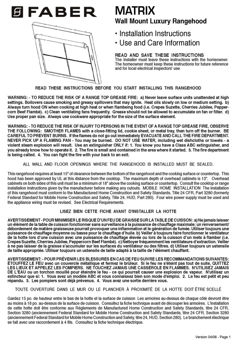 Faber MATRIX User manual