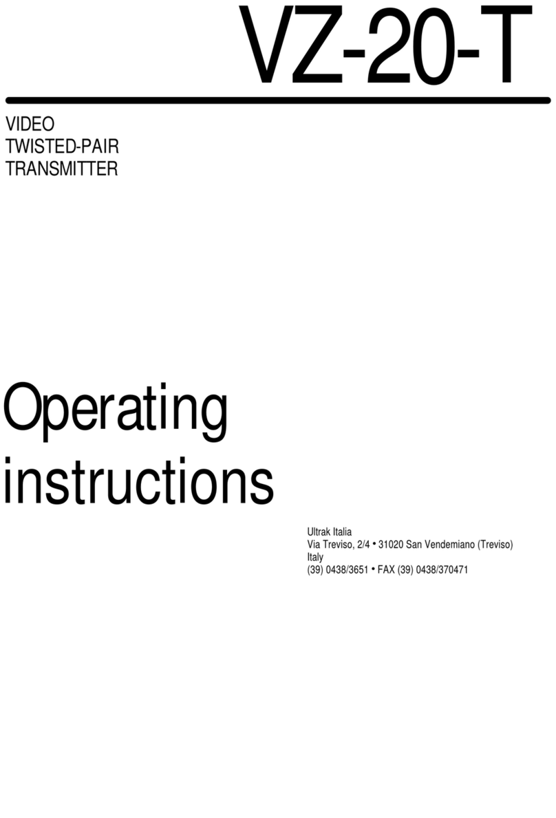 Ultrak VZ-20-T User manual