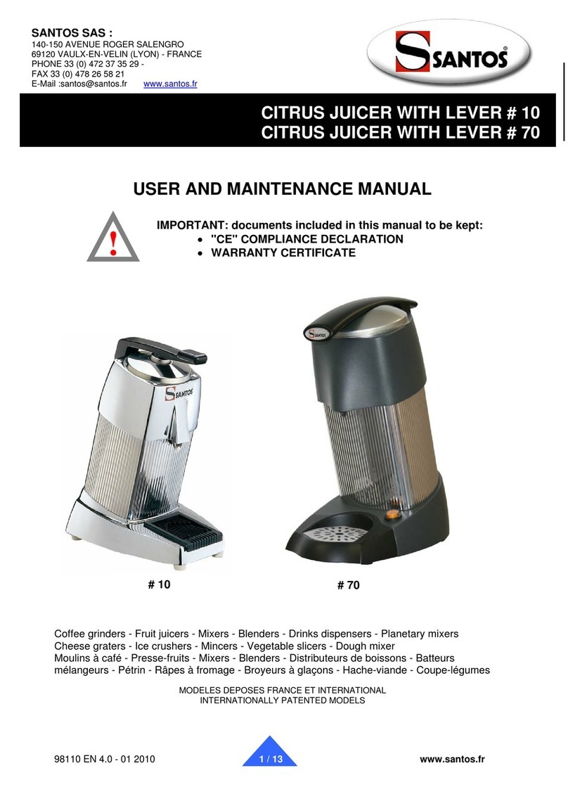 Santos 10 Operating instructions