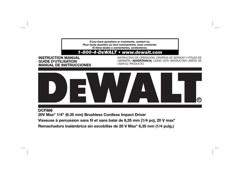 DeWalt DCF886 User manual