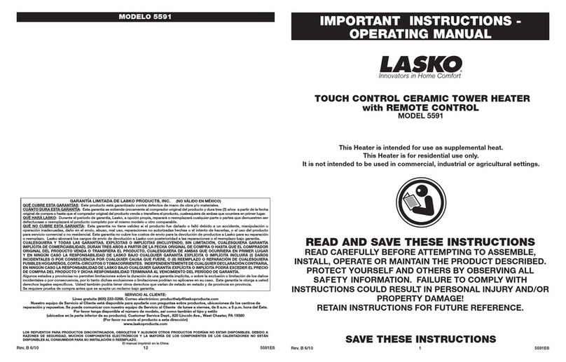 Lasco 5591 Owner's manual