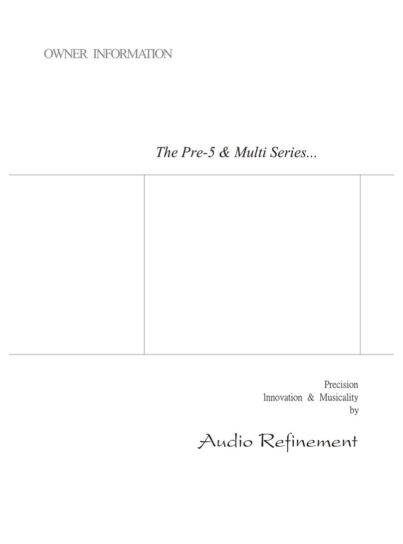 Audio Refinement Pre-5 User manual