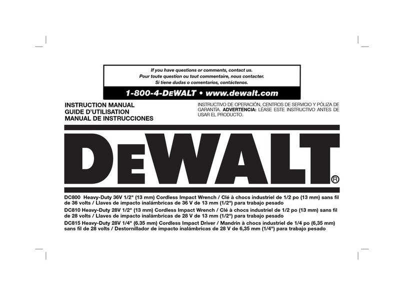 DeWalt DC800 User manual