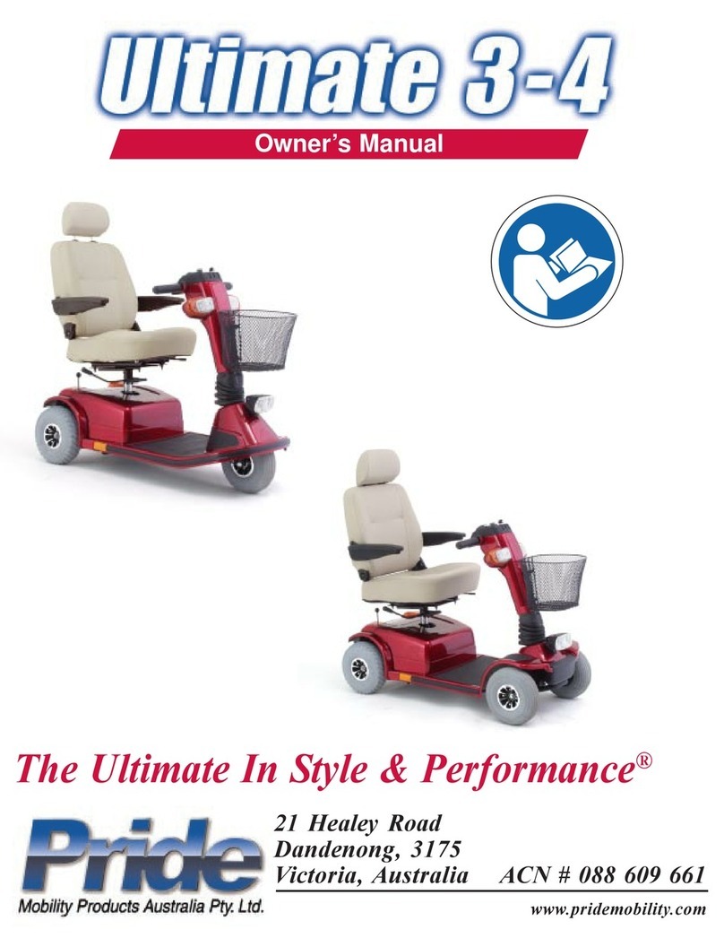 Pride Mobility Ultimate 3 User manual