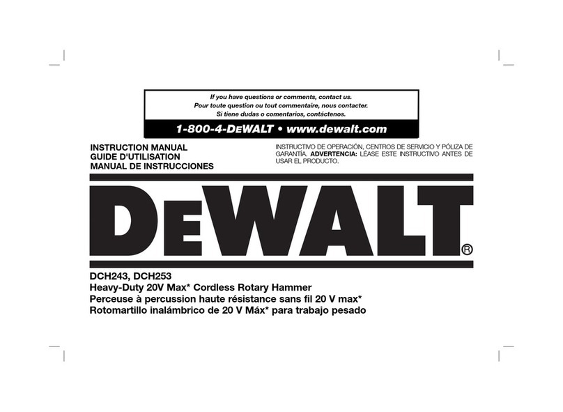 DeWalt DCH243 User manual