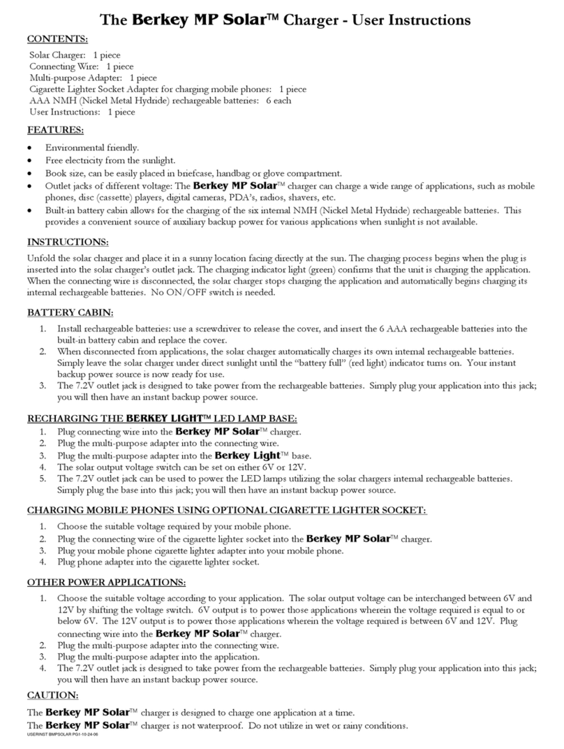 Berkey MP Solar User manual