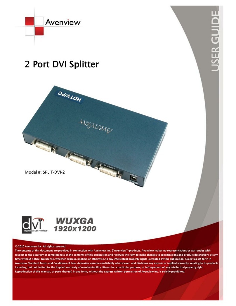 Avenview SPLIT-DVI Series SPLIT-DVI-2 User manual