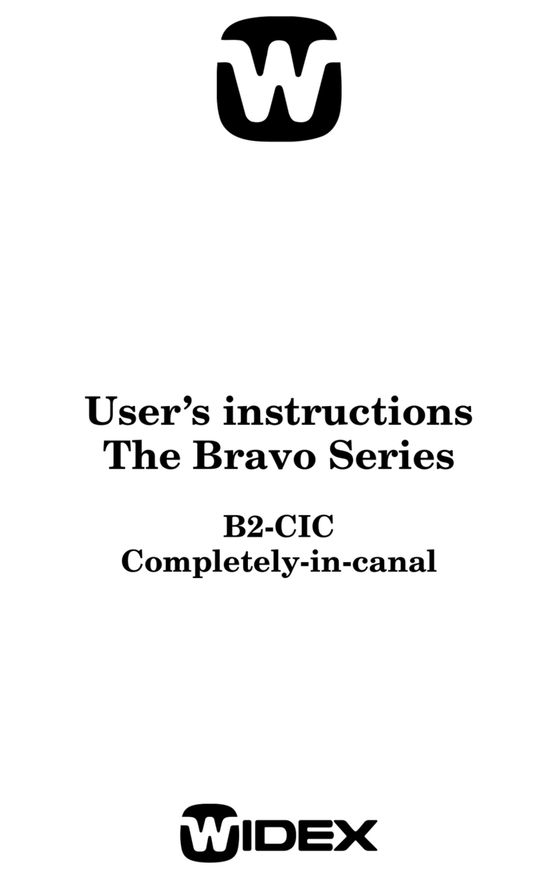Widex Bravo B2-CIC User manual