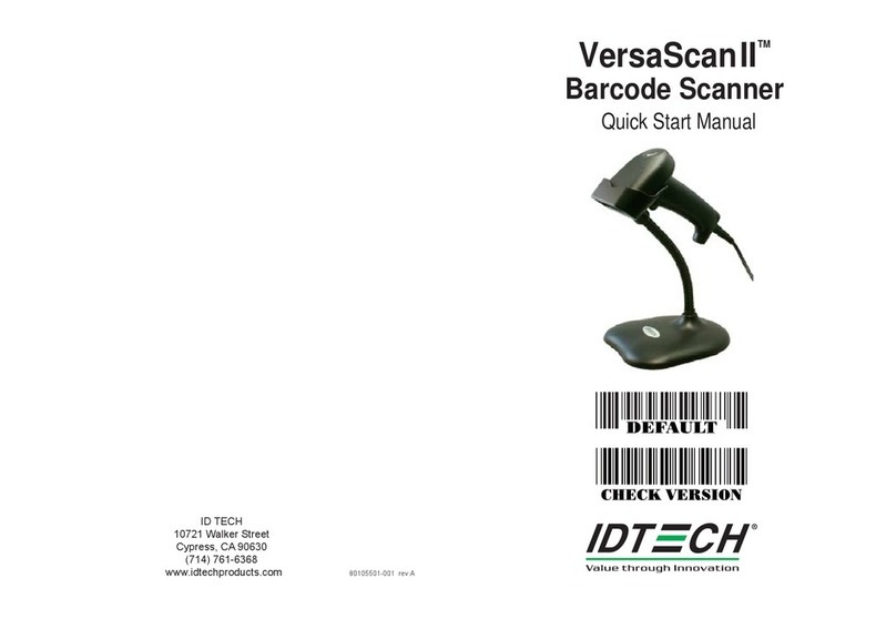 IDTECH VersaScan II Instruction manual