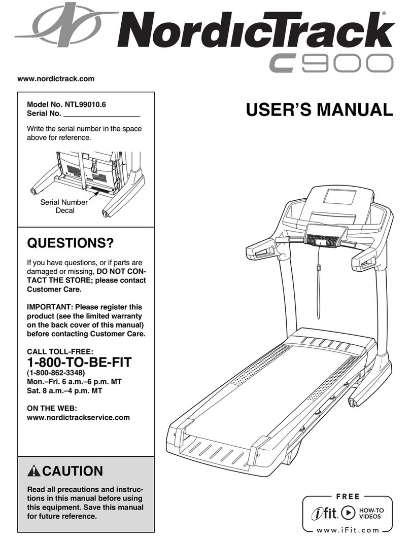 NordicTrack C900 Pro User manual