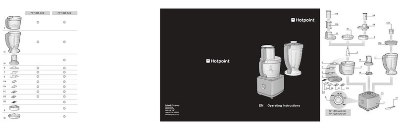 Hotpoint Food Processor User manual