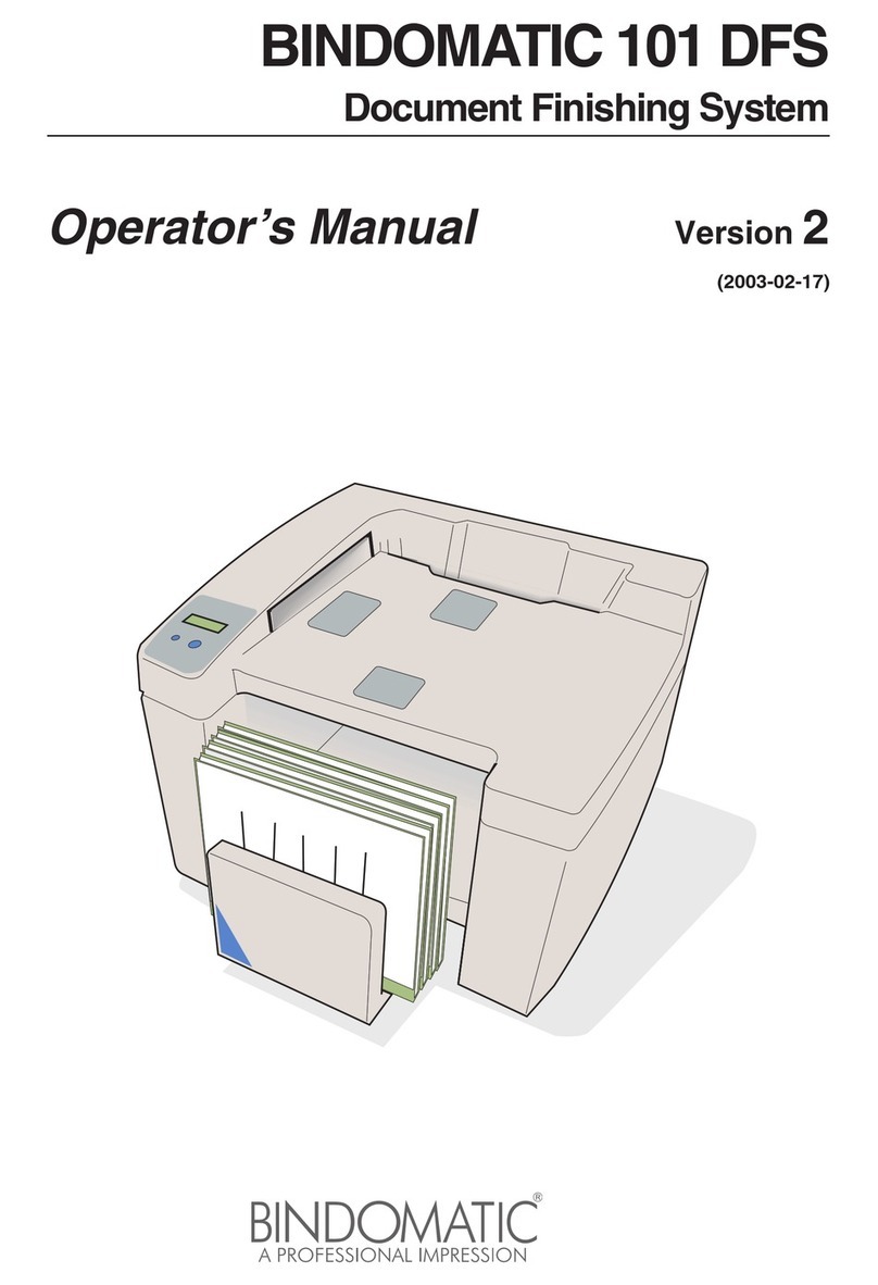 BINDOMATIC 101 DFS User manual