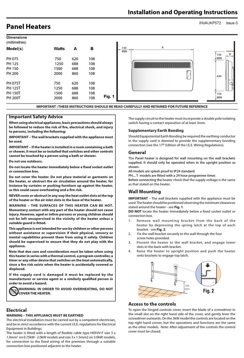 Dimplex PH 075 User manual