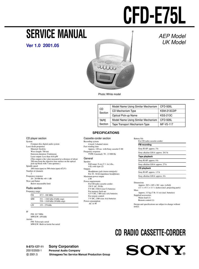 Sony CFD-E75L User manual