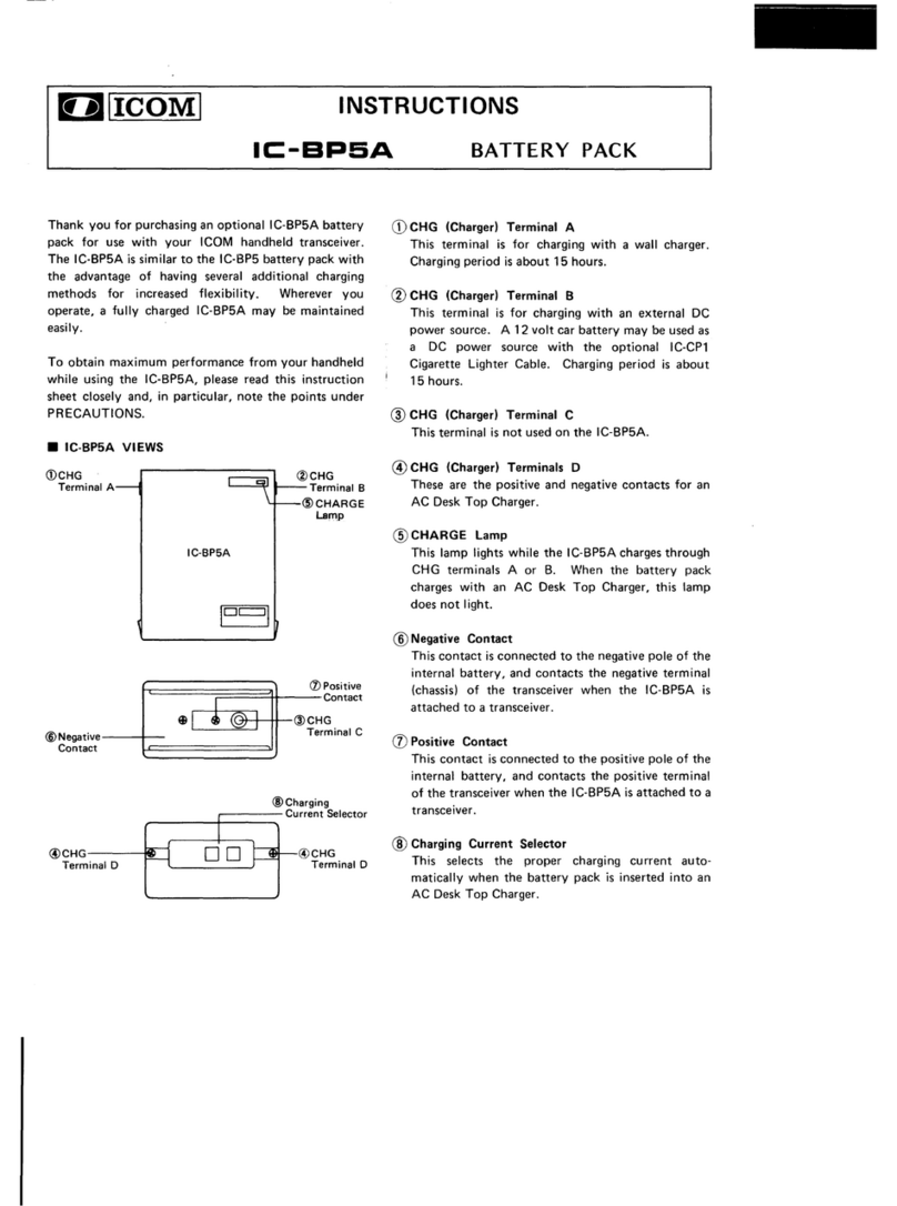 Icom IC-BP5A User manual Icom IC-BP5A User manual