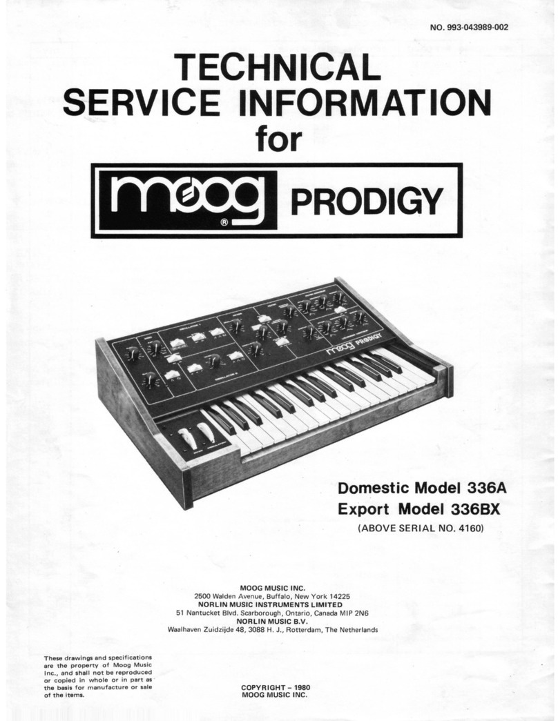 Moog Prodigy 336A Operating and installation instructions