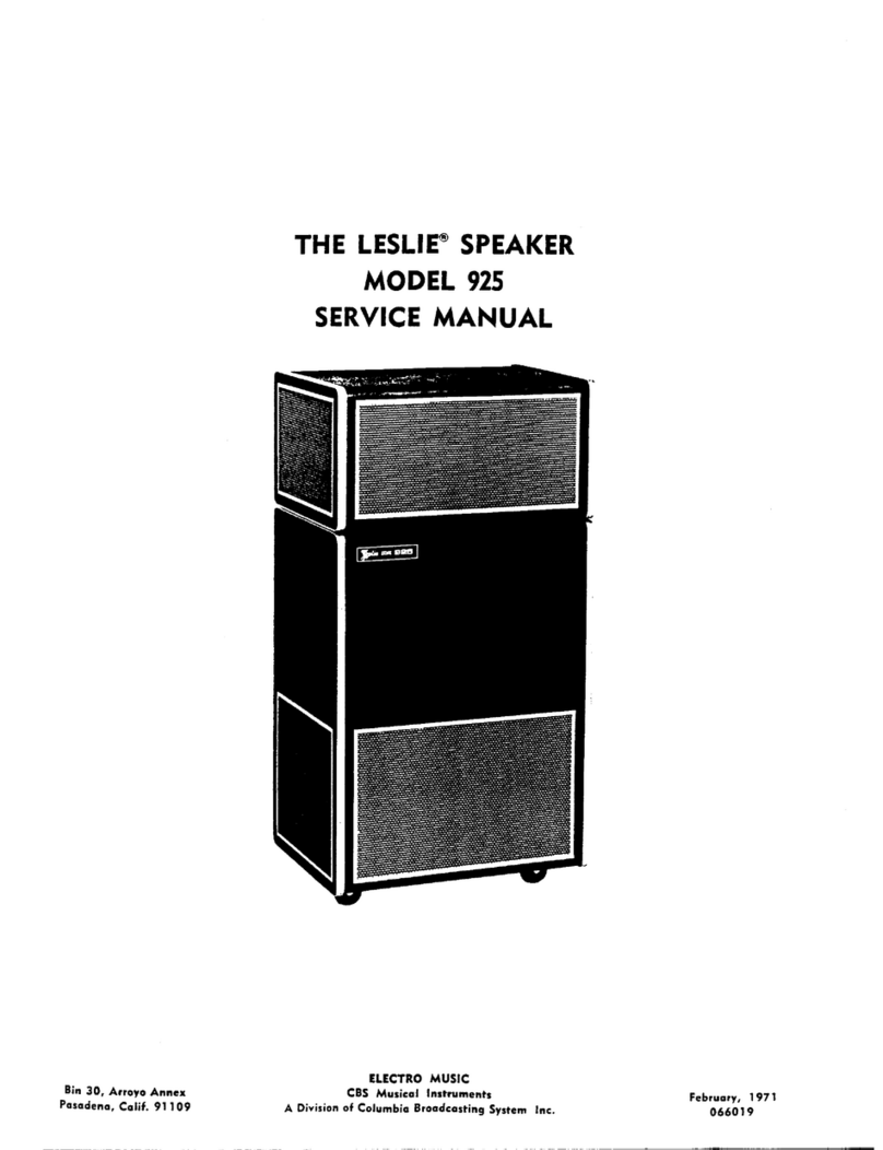 Leslie 925 User manual
