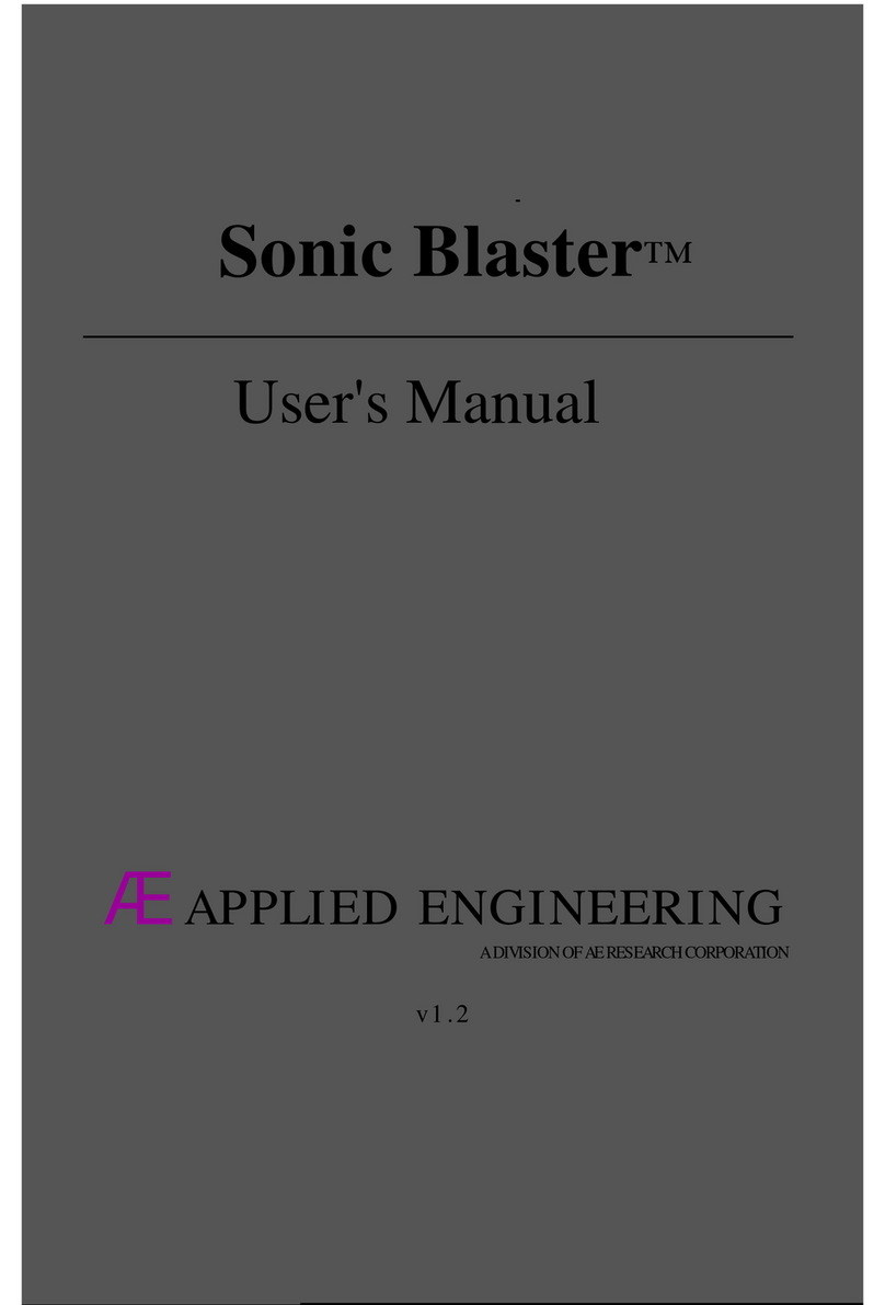 Applied Engineering Sonic Blaster User manual Applied Engineering Sonic Blaster User manual