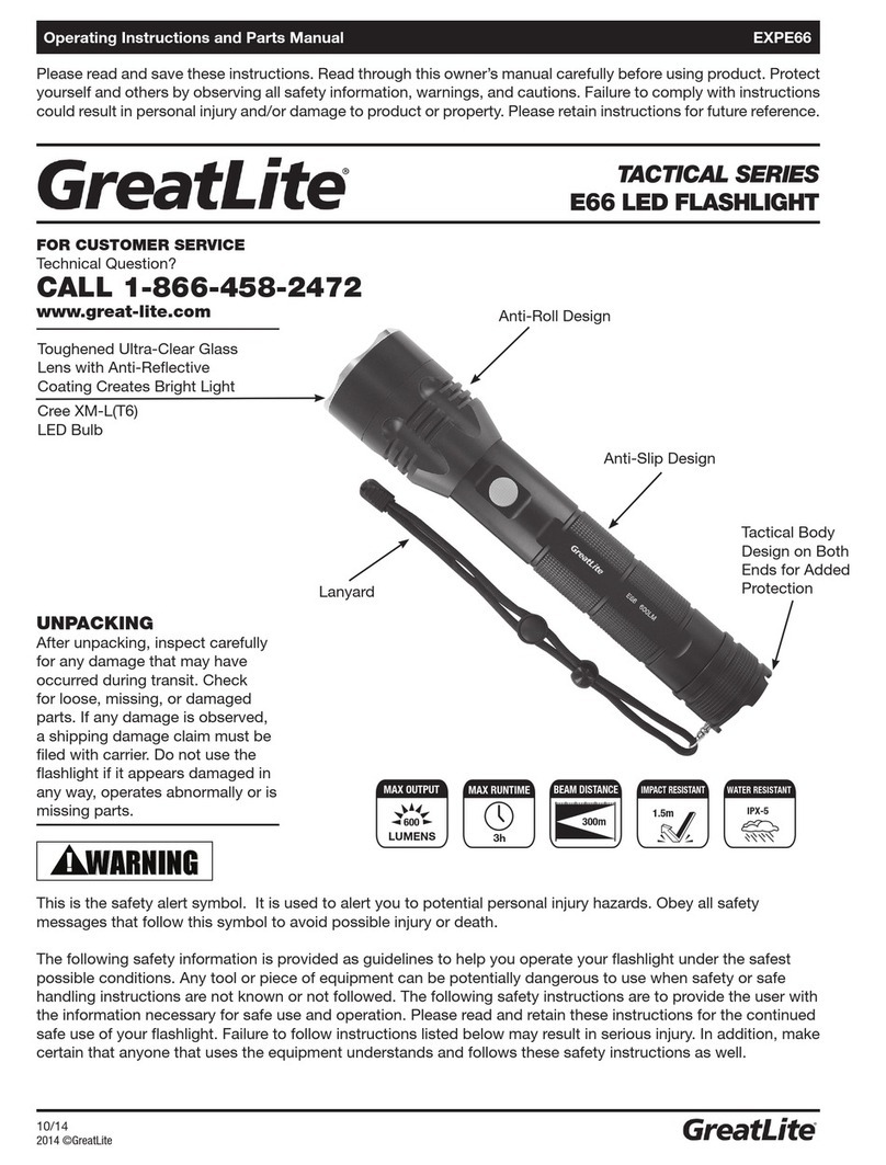 GreatLite Tactical E66 Service manual