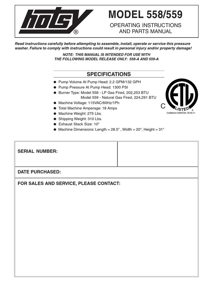 Hotsy 558 Service manual