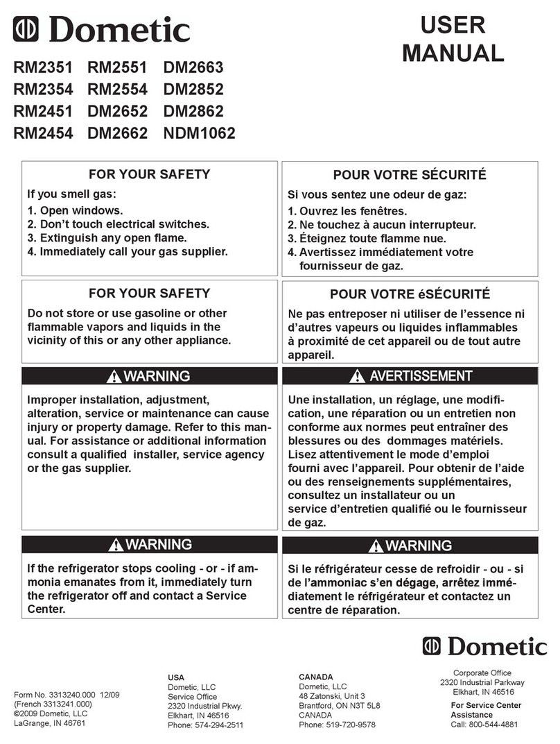 Dometic RM2351 User manual