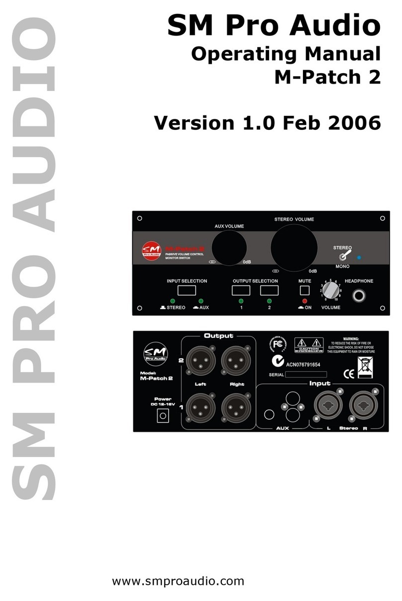 SM Pro Audio M-Patch 2 User manual
