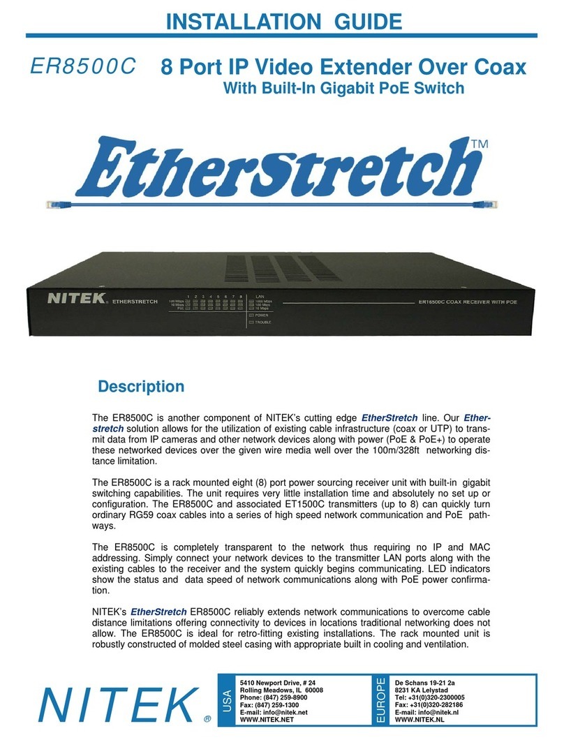 Nitek EtherStretch ER8500C User manual