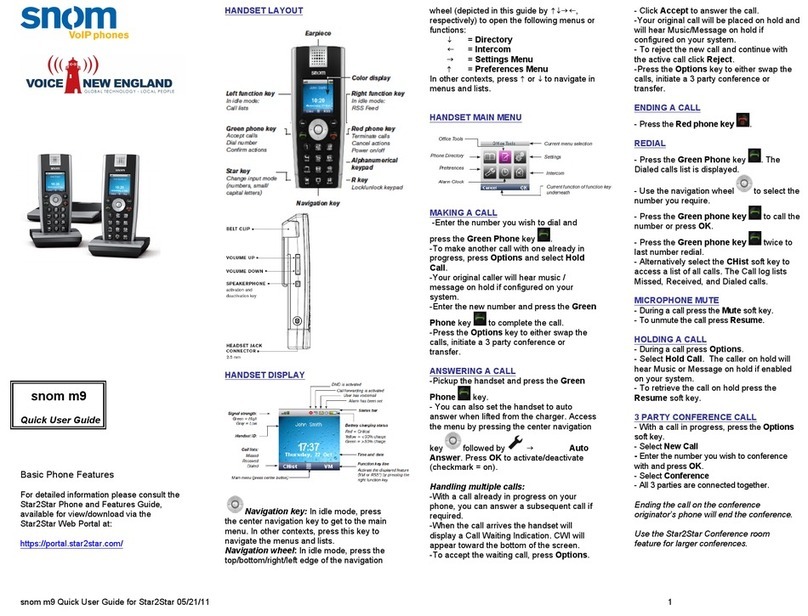 Snom M9 Instruction manual
