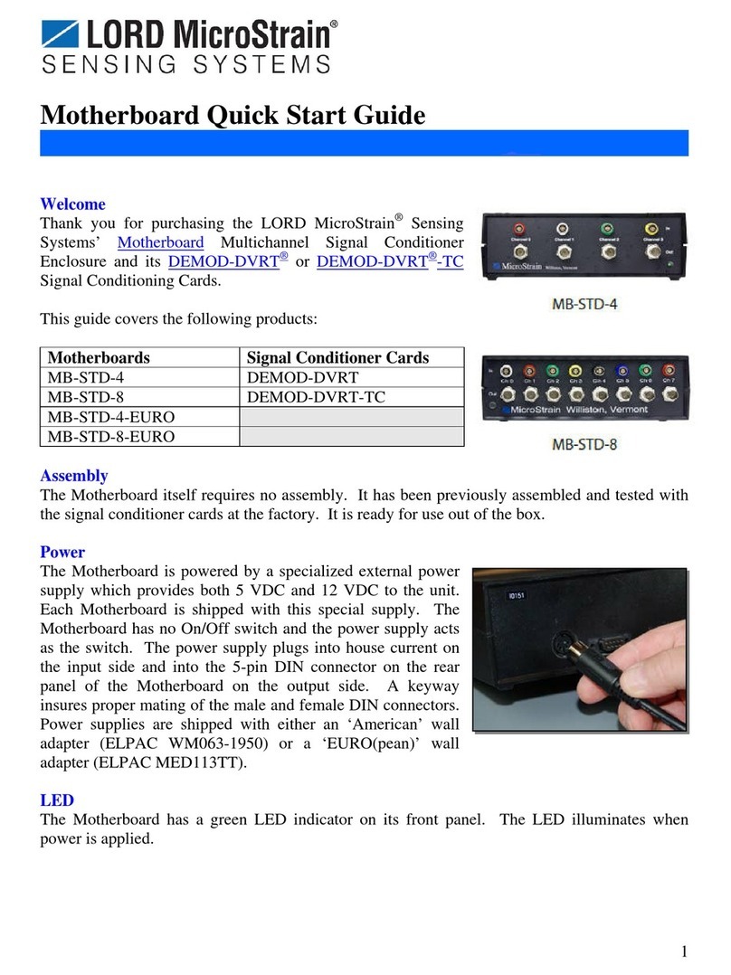Lord MicroStrain MB-STD-4 User manual Lord MicroStrain MB-STD-4 User manual