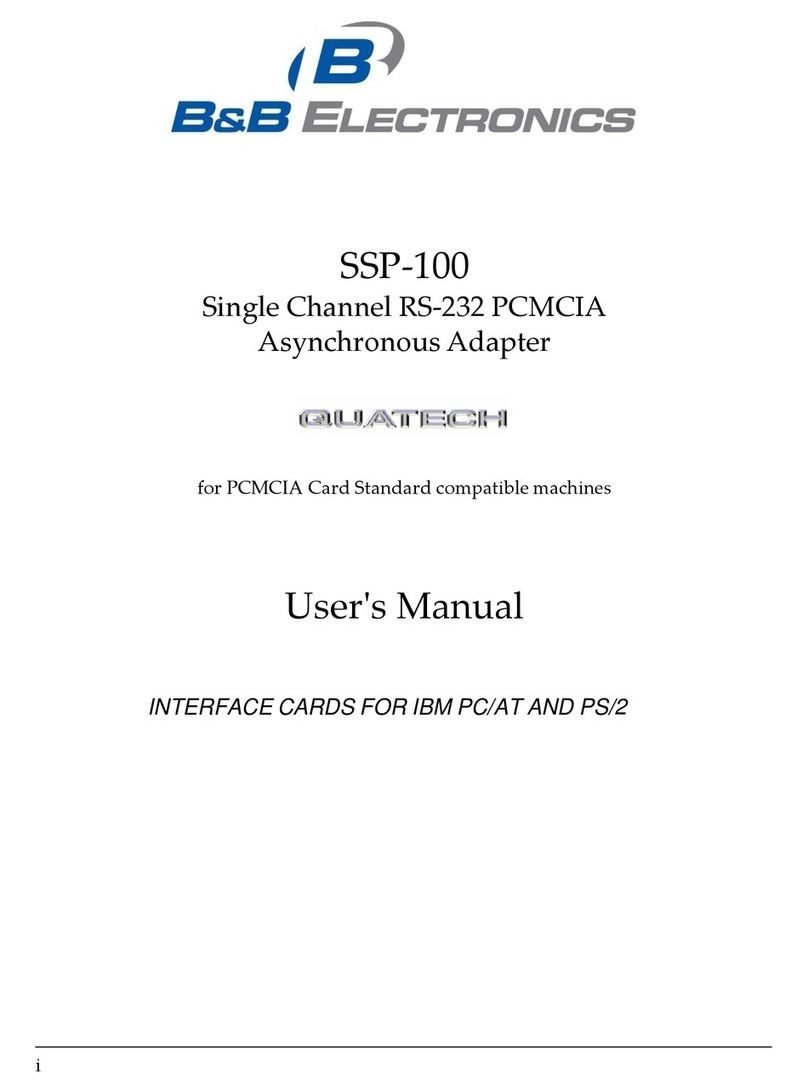 B&B Electronics Quatech SSP-100 User manual