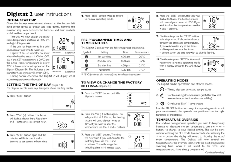 Drayton Digistat 2 User manual
