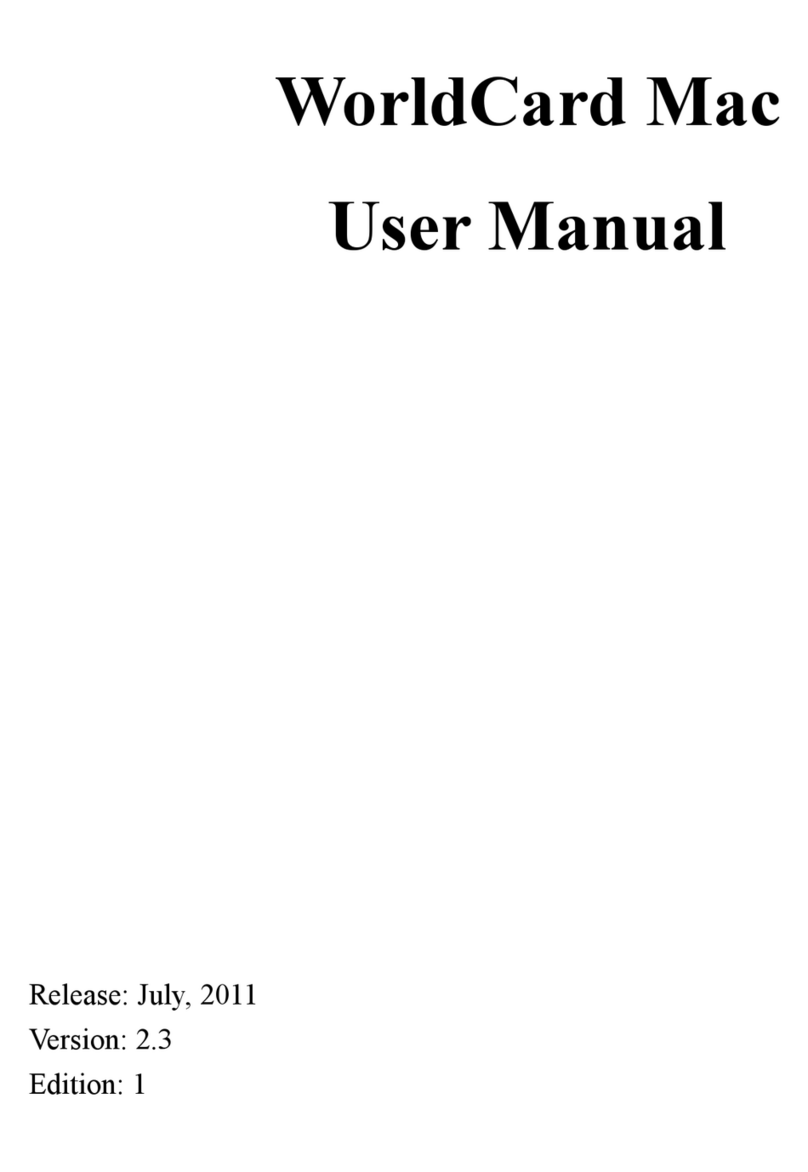 Penpower WorldCard Mac User manual