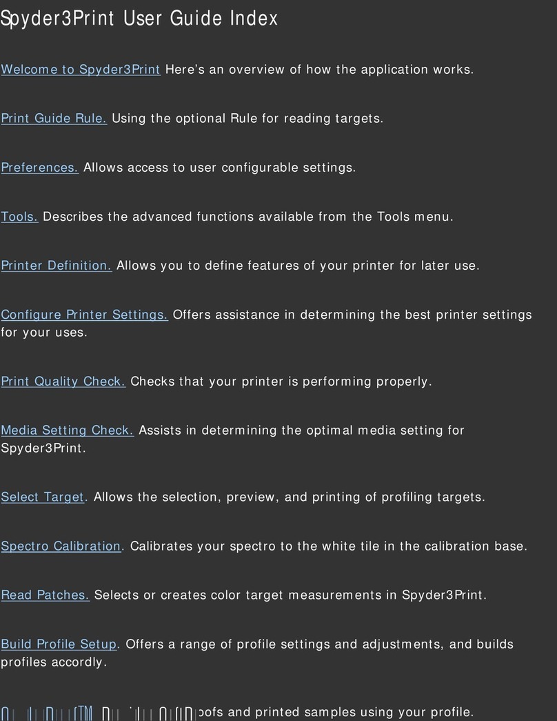 Datacolor Spyder3Print User manual