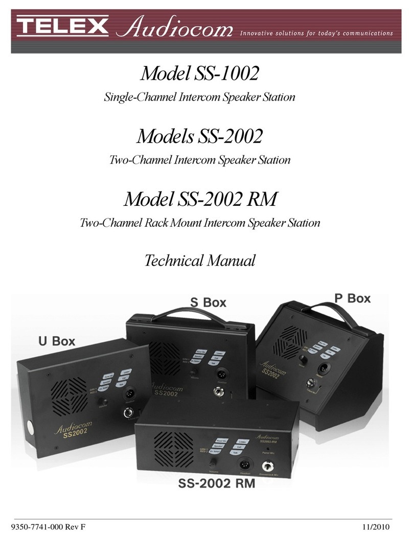 Telex Audiocom SS-2002 User manual