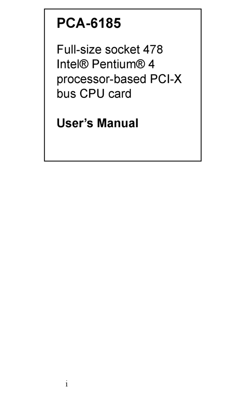 Advantech PCA-6185 User manual
