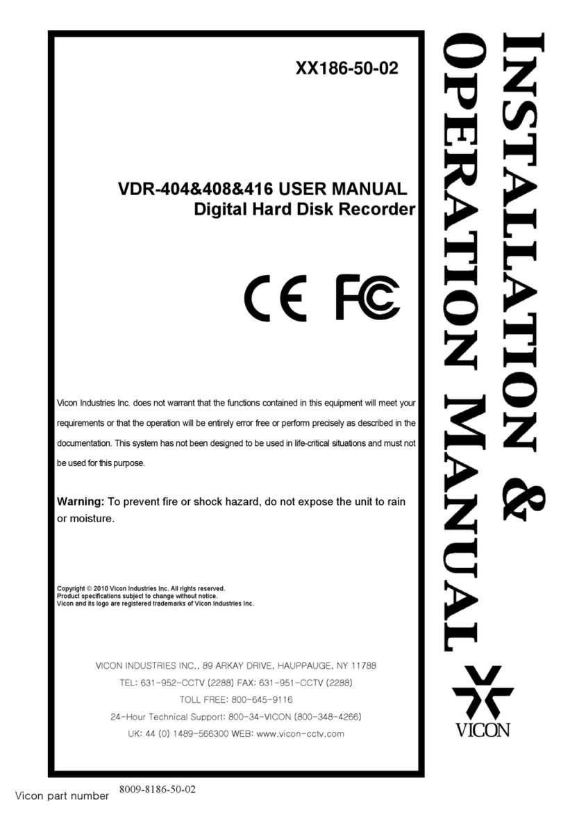 Vicon VDR-404 User manual