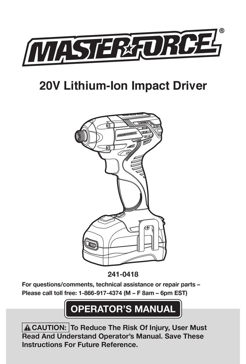 MasterForce 241-0418 User manual