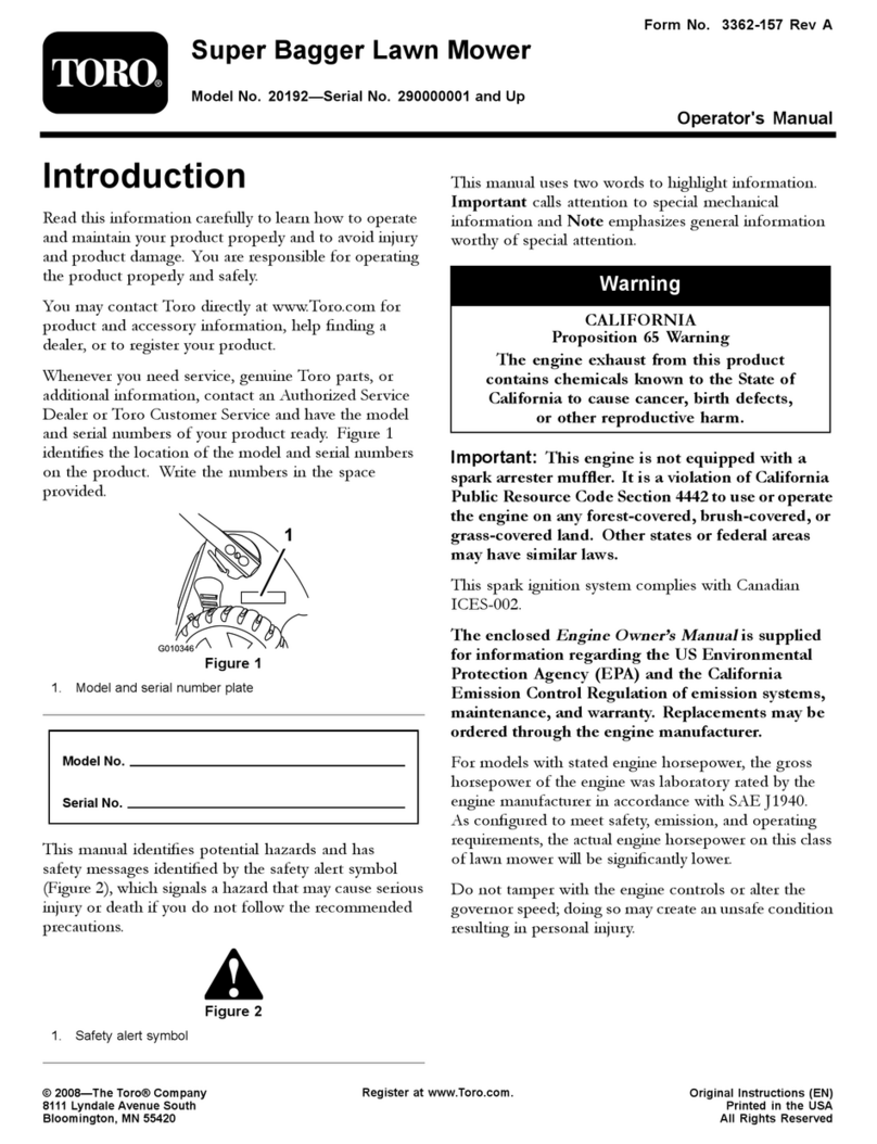 Toro Super Bagger 20192 User manual