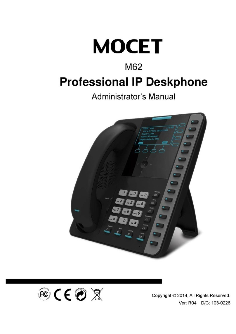 Mocet M62 Use and care manual
