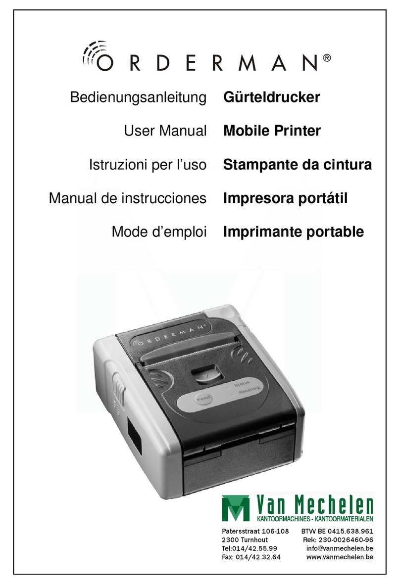 Orderman Mobile Printer User manual
